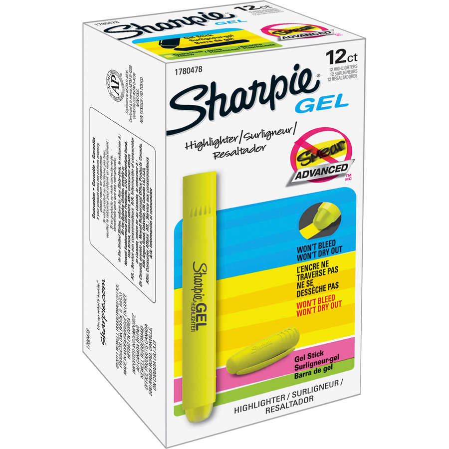 Sharpie Gel Highlighter Assorted Colors 5 per