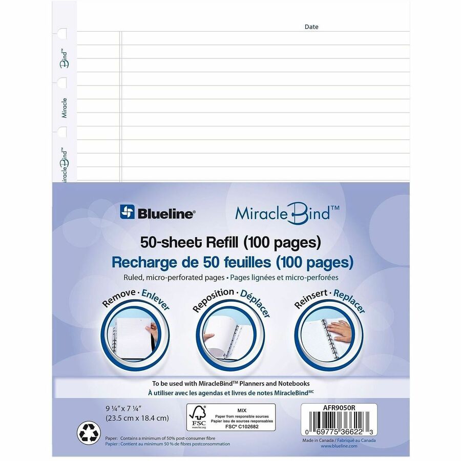 Blueline - Pages de recharge pour carnet MiracleBind