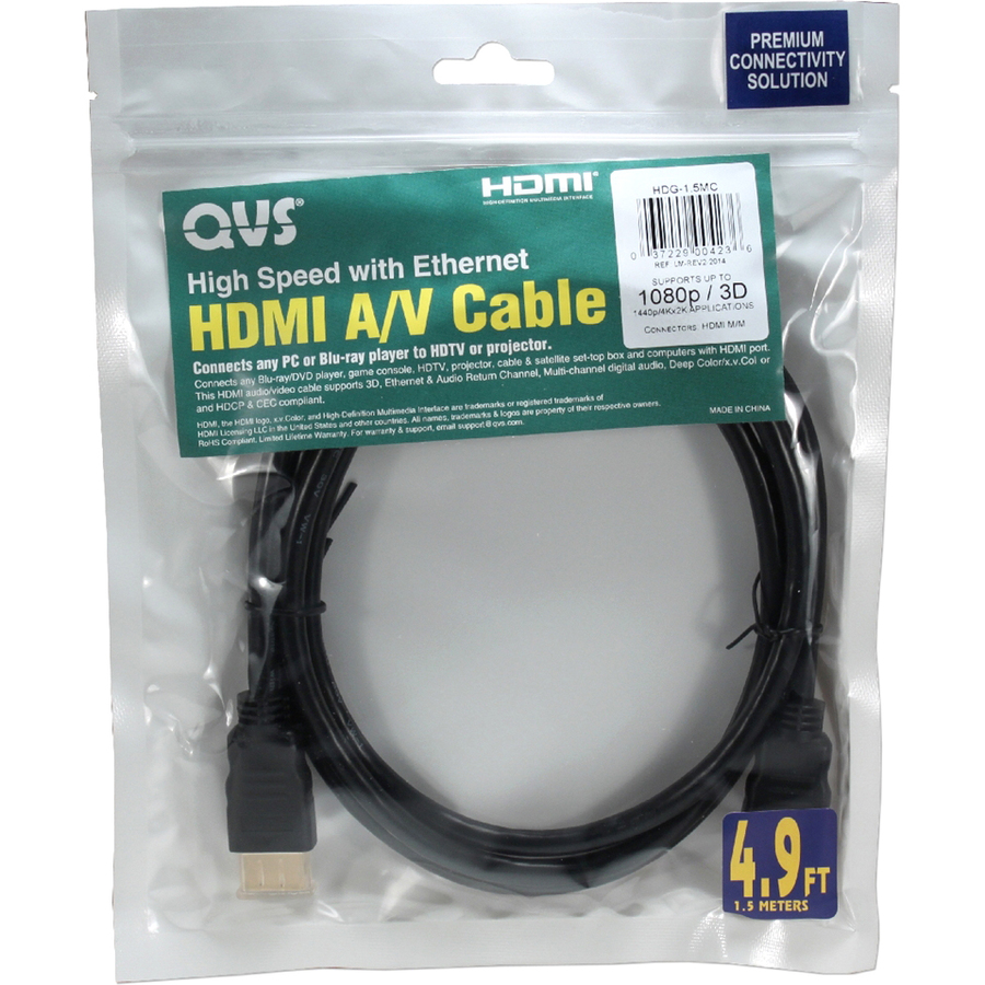 QVS 3-Meter High Speed HDMI UltraHD 4K with Ethernet Cable