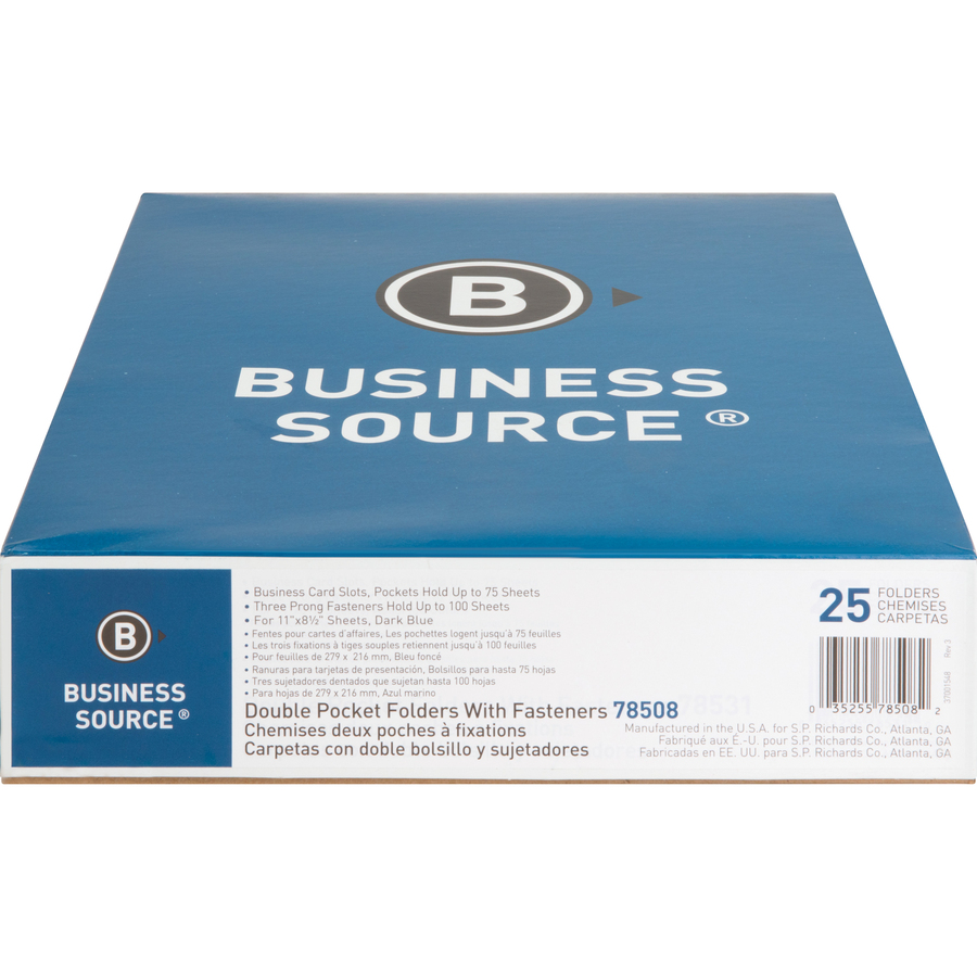 Picture of Business Source Letter Recycled Pocket Folder