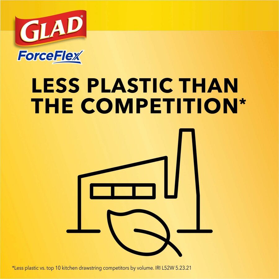 Glad ForceFlex MaxStrength X-Large Kitchen Drawstring Trash Bags, 20  Gallon, Fresh Clean Scent with Febreze Freshness, 80 Count