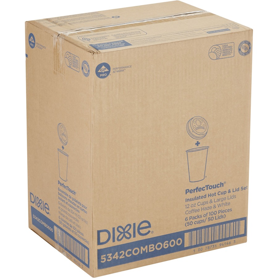 Picture of Dixie PerfecTouch Insulated Paper Hot Coffee Cup & Lid Sets by GP Pro