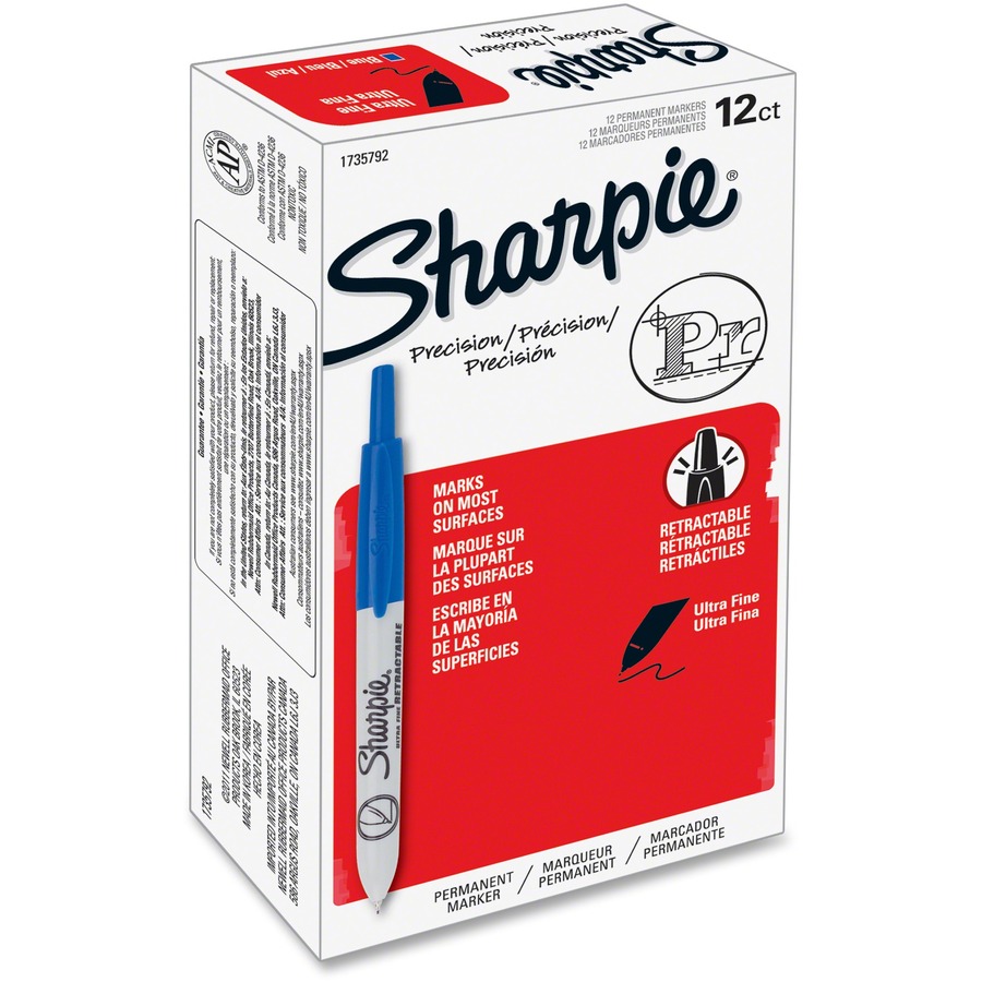Sharpie Retractable Fine Point Markers - Fine Marker Point Type - Black,  Navy Blue, Blue, Turquoise, Green, Lime, Orange, Red, Berry, Plum, Aqua