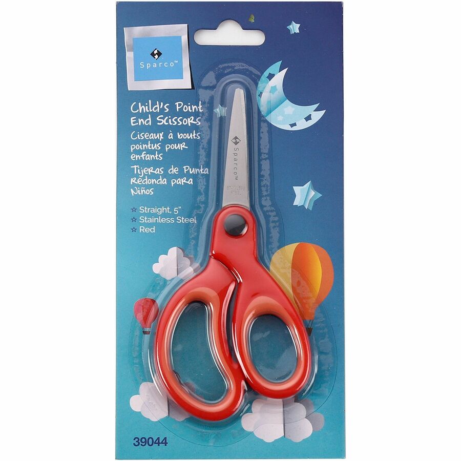 5 Kids School Scissors: Small Safety Scissors Pointed Tip, Soft Handle