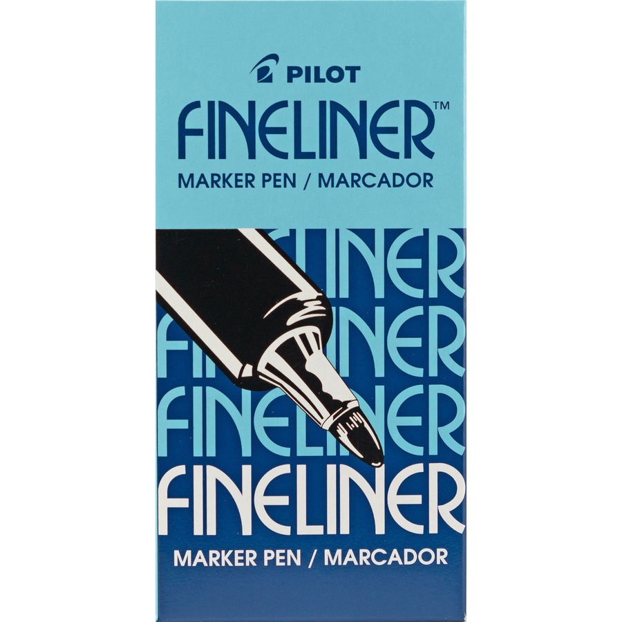 Pilot Razor Point II Marker Pens - Super Fine Pen Point - 0.3 mm Pen Point  Size - Blue - Blue Barrel - 1 Dozen