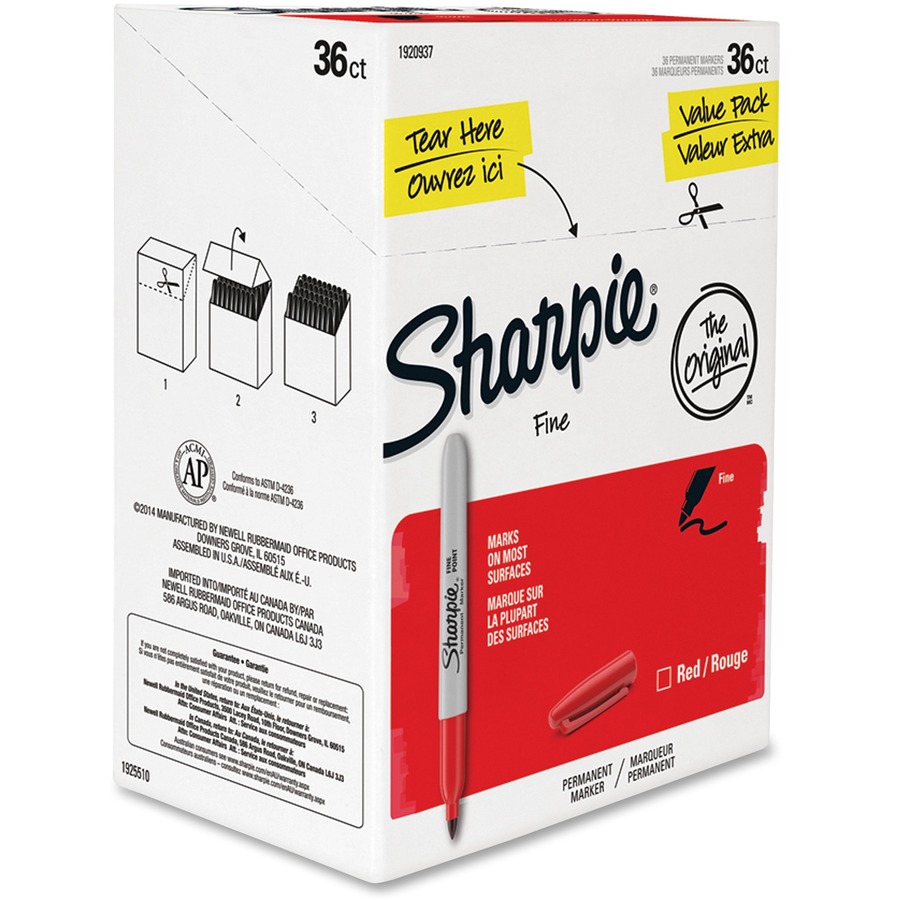 Sharpie Fine Point Permanent Markers - Black, Pkg of 36