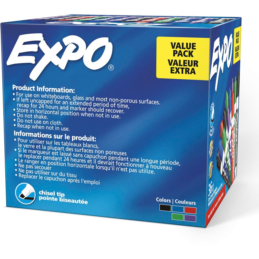 Expo 2 Low Odor Dry Erase Marker Chisel Tip Black