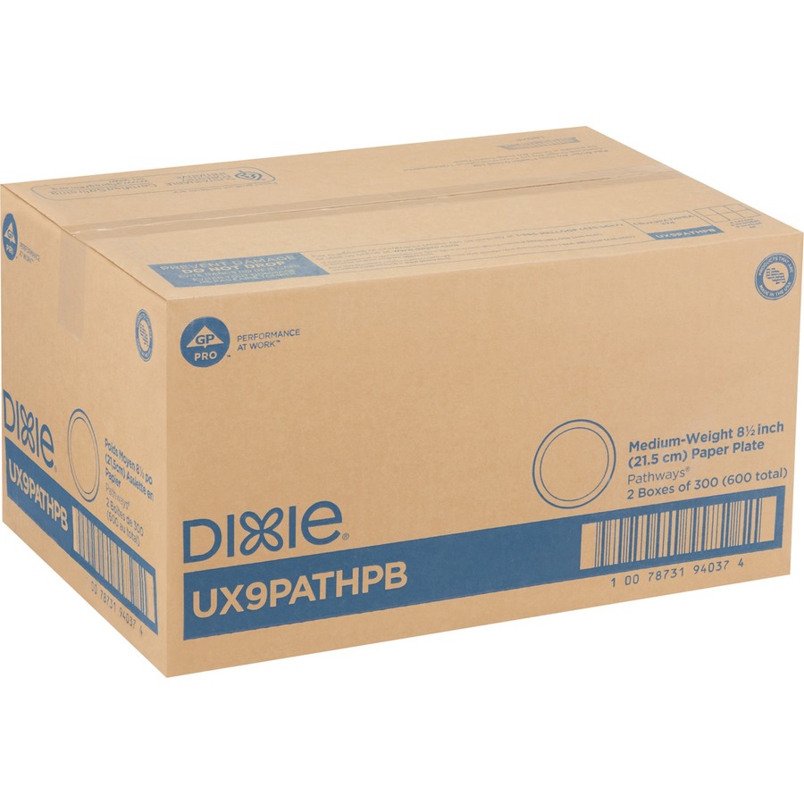 Picture of Dixie Pathways 9" Medium-weight Paper Plates by GP Pro
