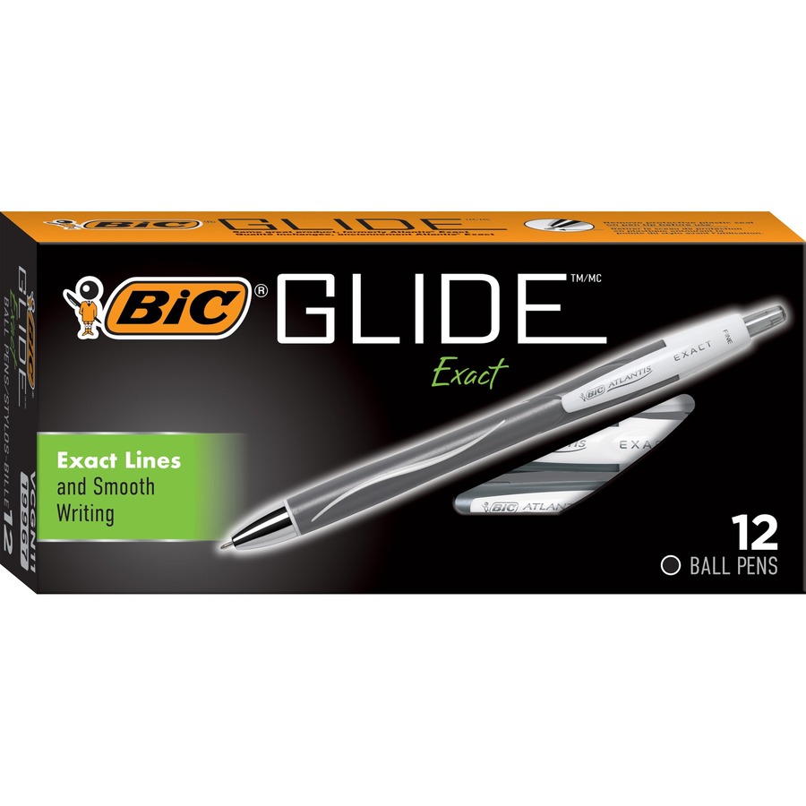 BIC Glide Exact Retractable Ballpoint - Fine Pen Point BICVCGN11BK