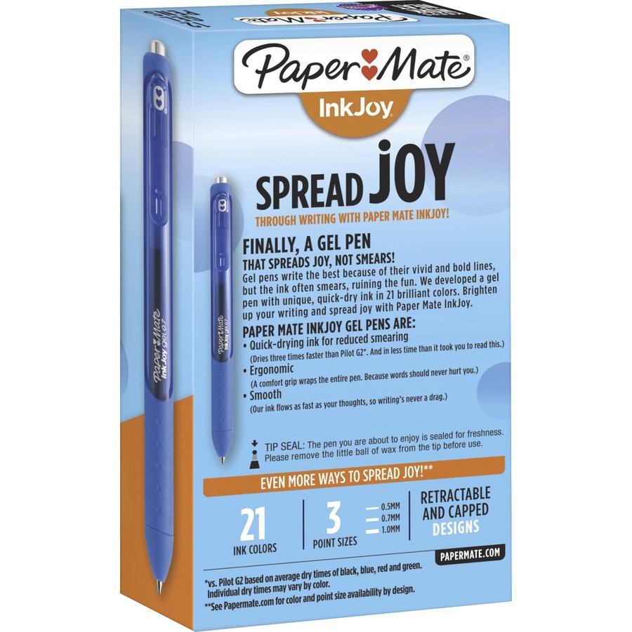 Paper Mate InkJoy Gel 0.7 Pen 1951721, Blue Gel Ink