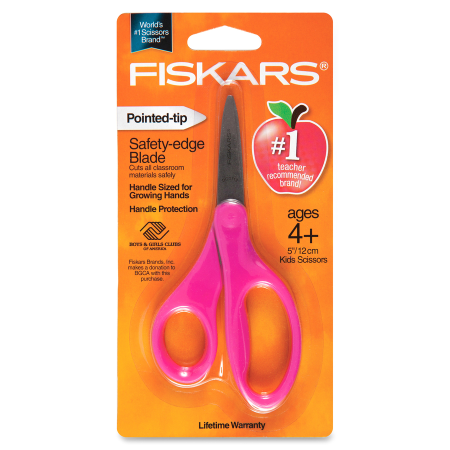 Fiskars Kids Scissors, Blunt-Tip, 5, 3 Pack, Turquoise, Red, Pink and  Light Blue