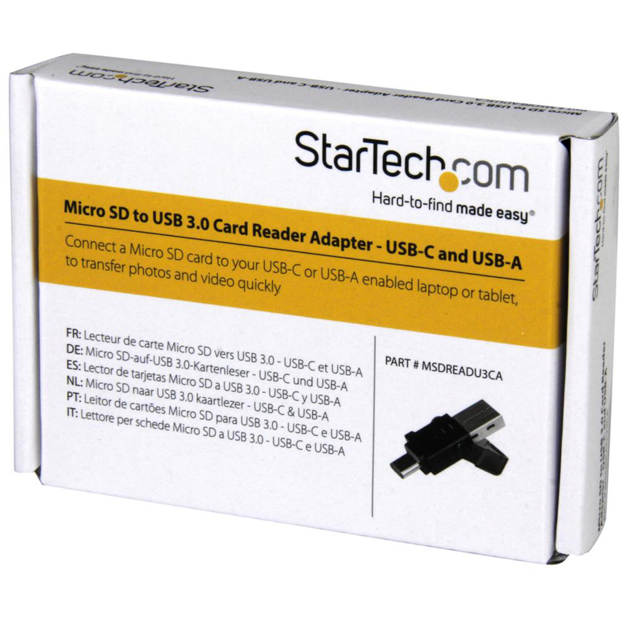 StarTech.com microSD to USB 3.0 Card Reader Adapter - for USB-C and USB-A Enabled Computers