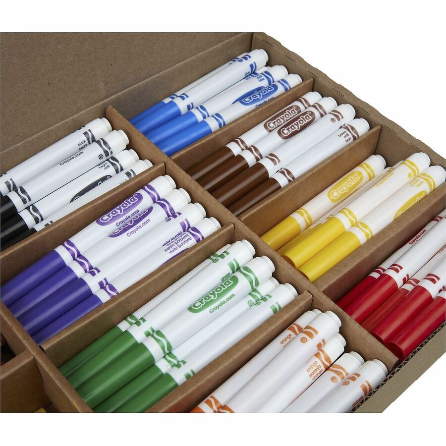 Crayola 8-Color Crayons/Markers Combo Classpack - Assorted Ink - Assorted  Wax - 256 / Box - Bluebird Office Supplies