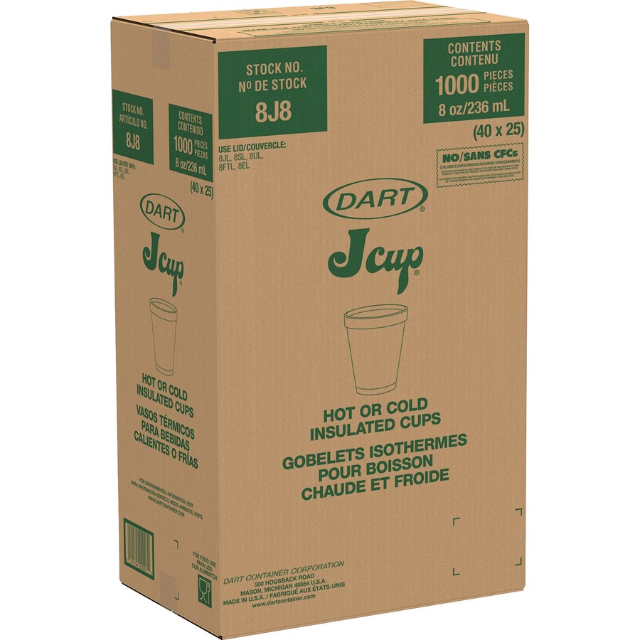 Genuine Joe HotCold Foam Cups 16 Oz White Carton Of 500 Cups