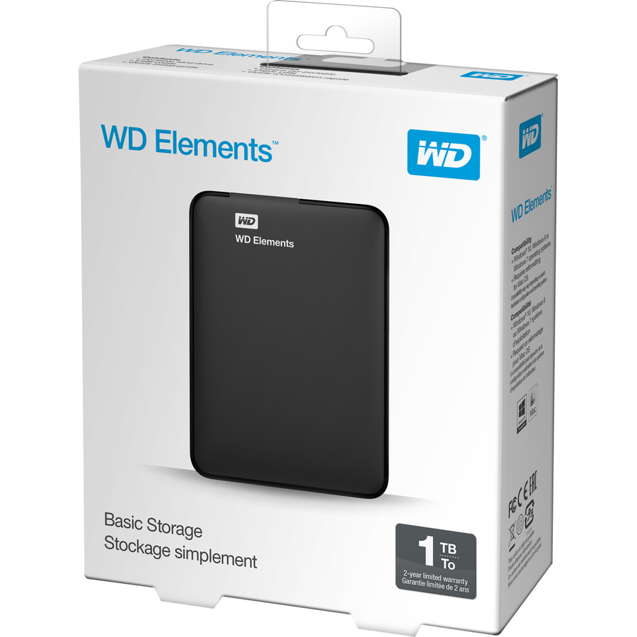 1TB WD Elements&trade; USB 3.0 high-capacity portable hard drive for Windows