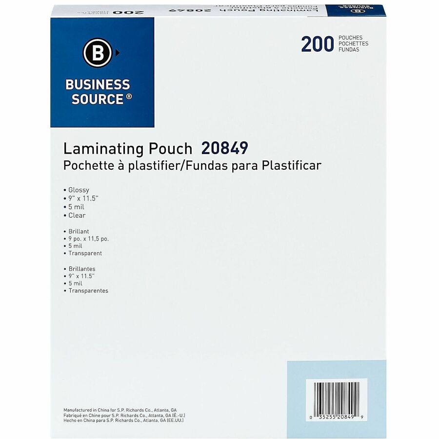 Business Source - Pochettes de plastification