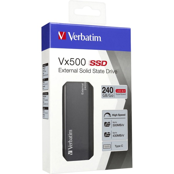 VERBATIM VX500 EXTERNAL SSD 240 GB - GREY