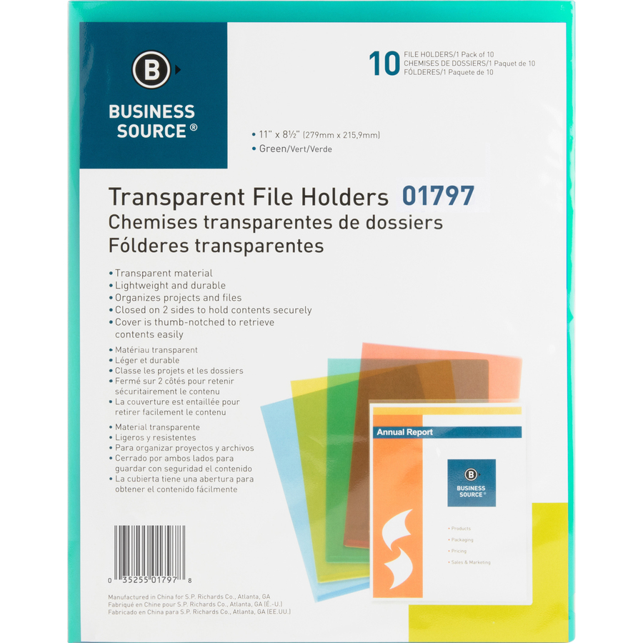 Picture of Business Source Letter File Sleeve