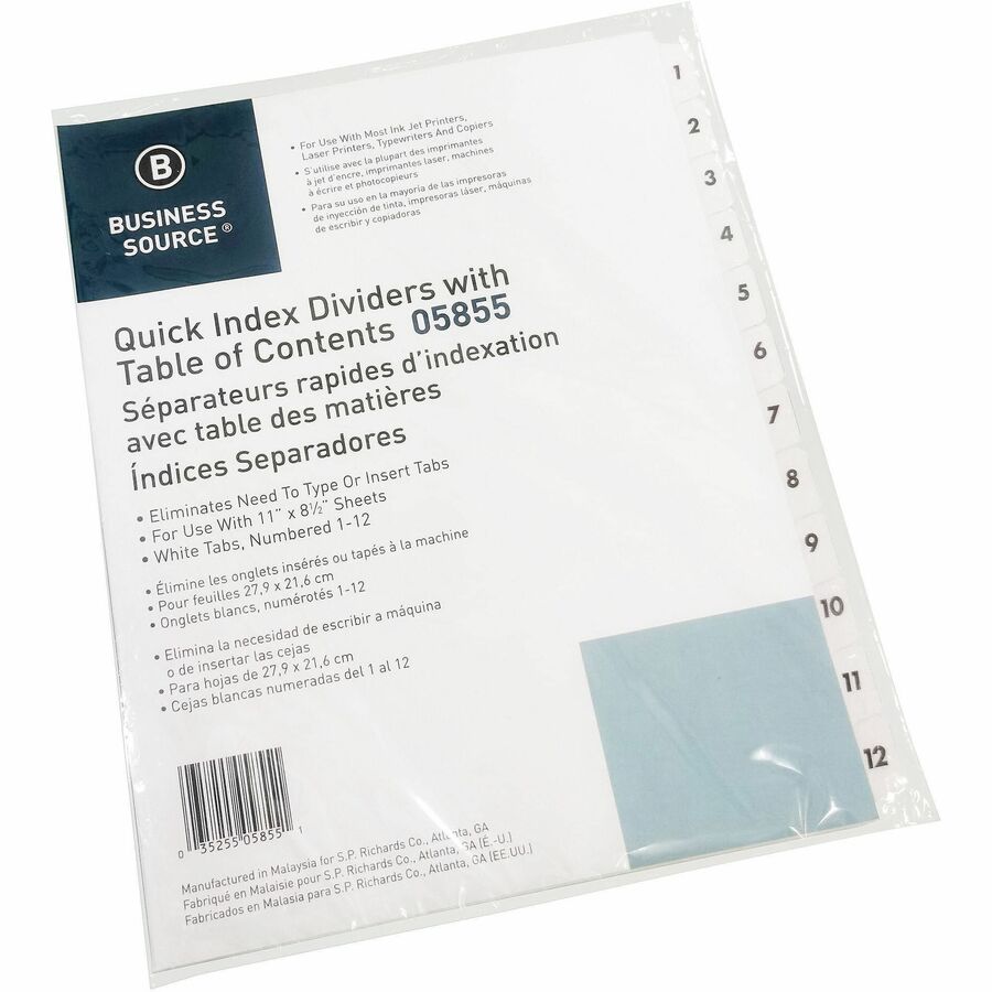 Business Source - Table des mati&egrave;res Index rapide S&eacute;parateurs