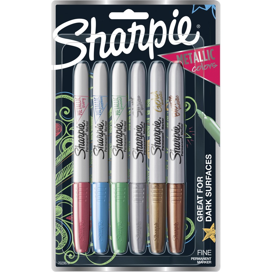 Sharpie Fine Point Permanent Marker - Fine Marker Point - 1 mm Marker Point  Size - Black Blue Red Green Yellow Purple Brown Orange Berry Lime Aqua   Alcohol Based Ink - 24 / Set