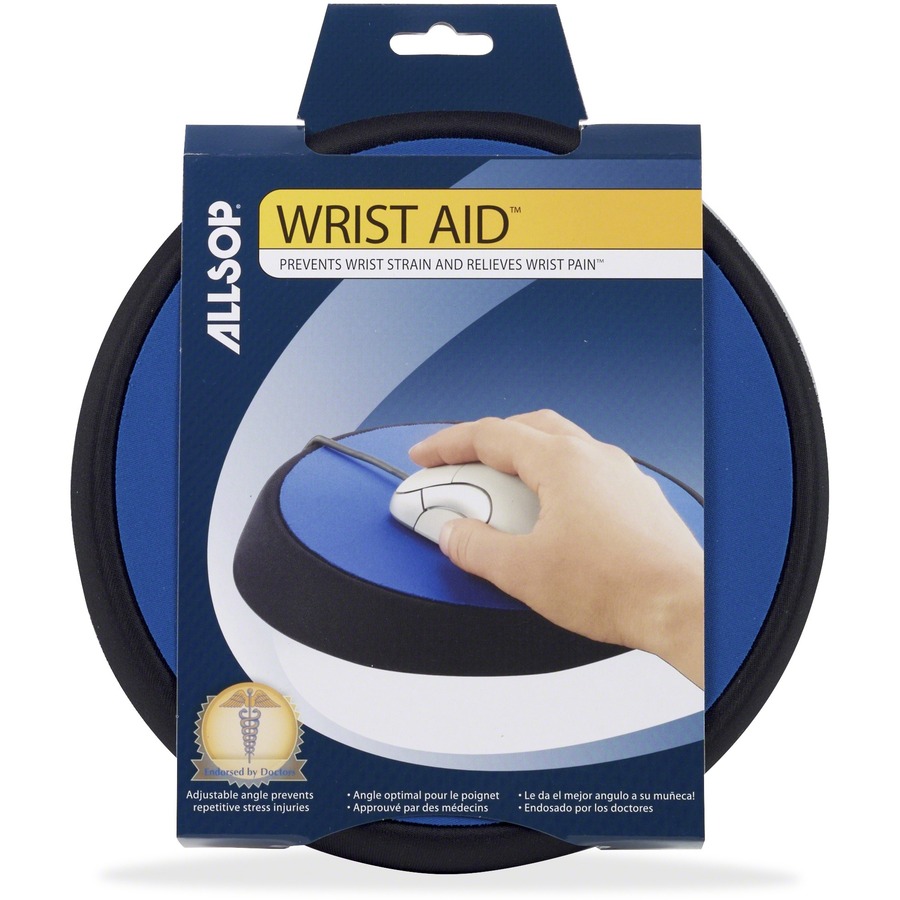 Allsop Wrist Aid Ergonomic Slanted Mousepad - Blue - (26226) - Blue - 1 Pack