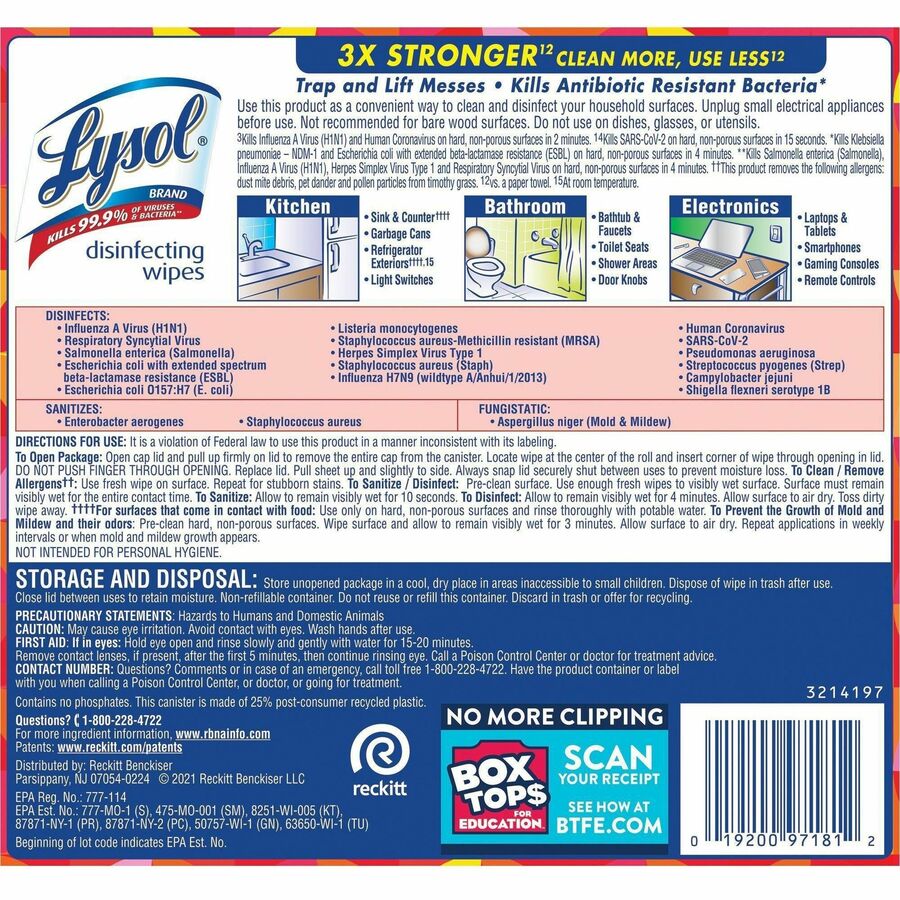 Picture of Lysol Brand New Day Disinfecting Wipes