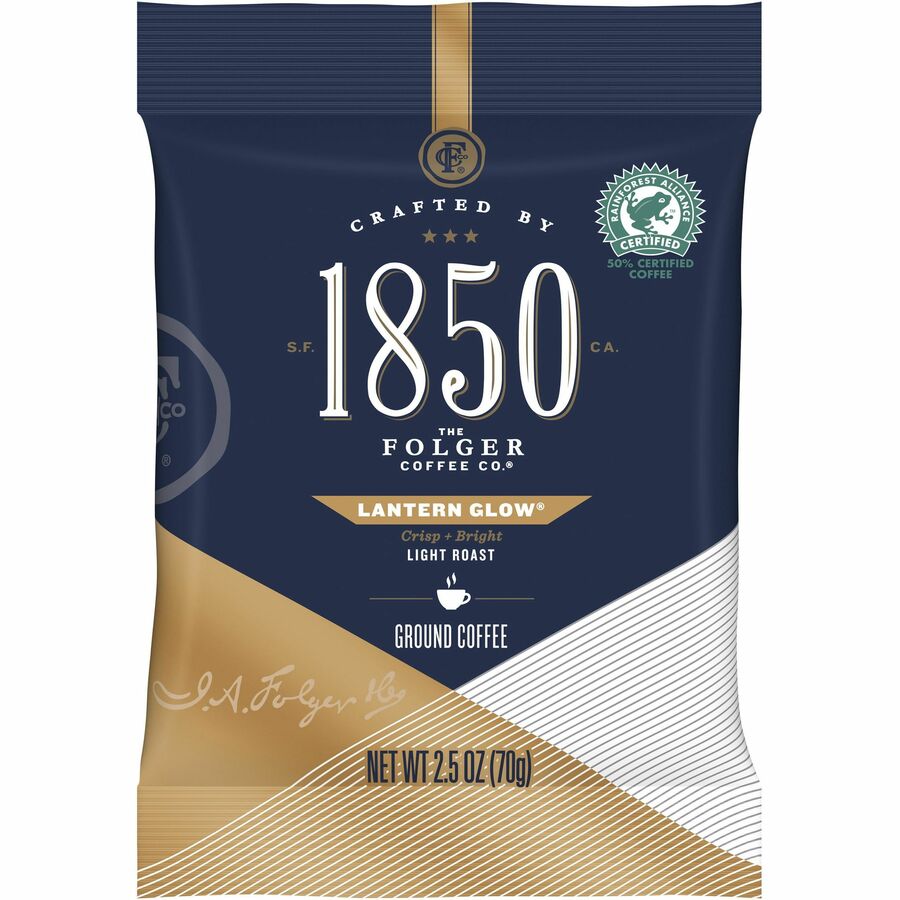 Folgers® 1850 Lantern Glow Ground Coffee Pouches - Arabica - 12 oz - 24 / Carton