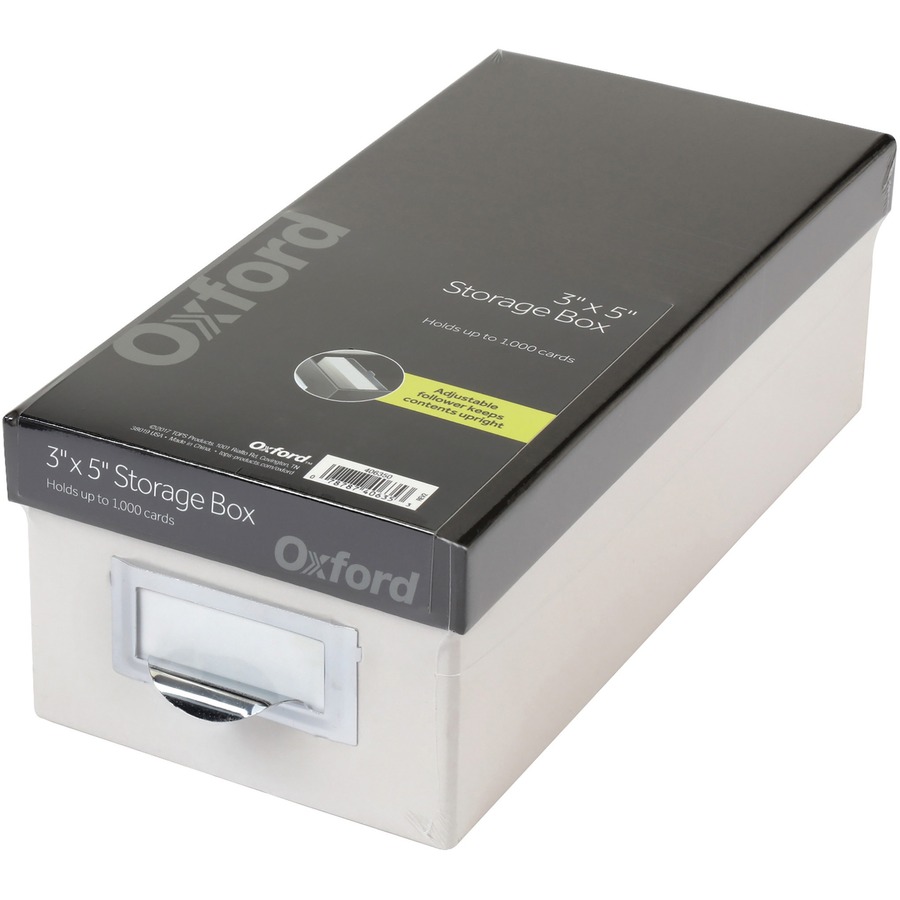 Oxford 3x5 Index Card Box 3x5 Black