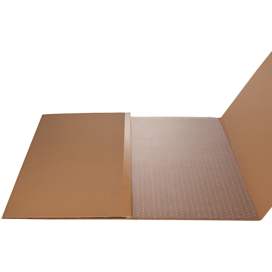 Deflecto Earth Source 46x60 EconoMat Chair Mat - Commercial, Carpet - 60" Length x 46" Width x 0.10" Thickness - Rectangle - Clear