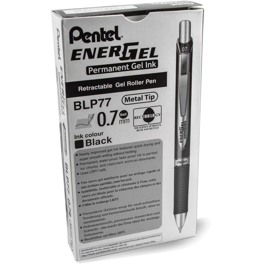 uniball™ Signo Gel Impact Pen - Bold Pen Point - 1 mm Pen Point Size -  Metallic Silver Gel-based Ink - 1 Each