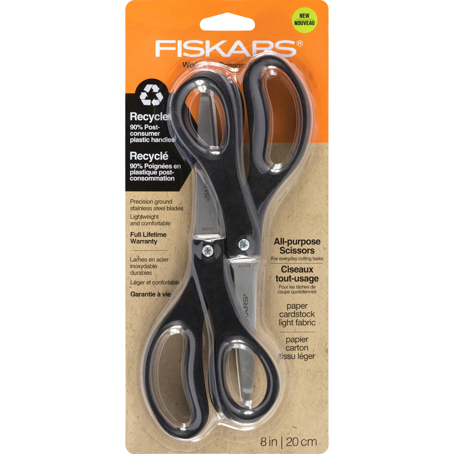 Fiskars Scissors - Stainless Steel - Black - 2 / Pack - Advanced