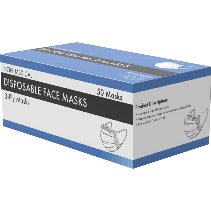 50pcs Disposable Non-woven Face Mask (Mask003) - eDressit