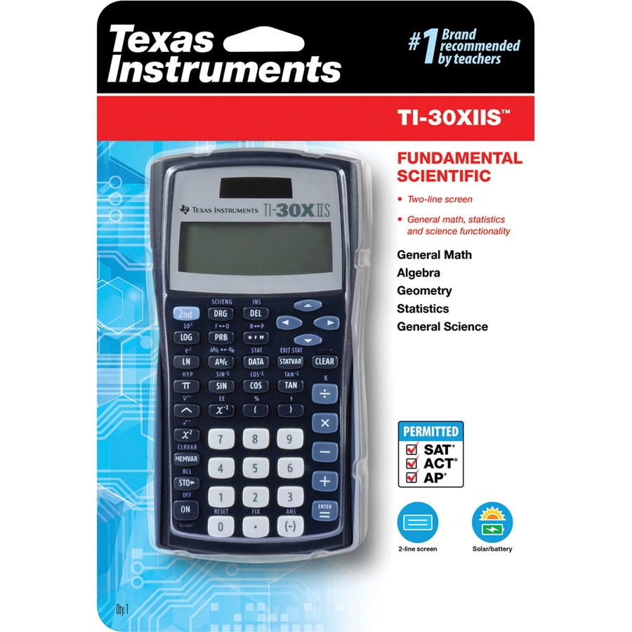 Texas Instruments TI30XIIS Dual Power Scientific Calculator ...