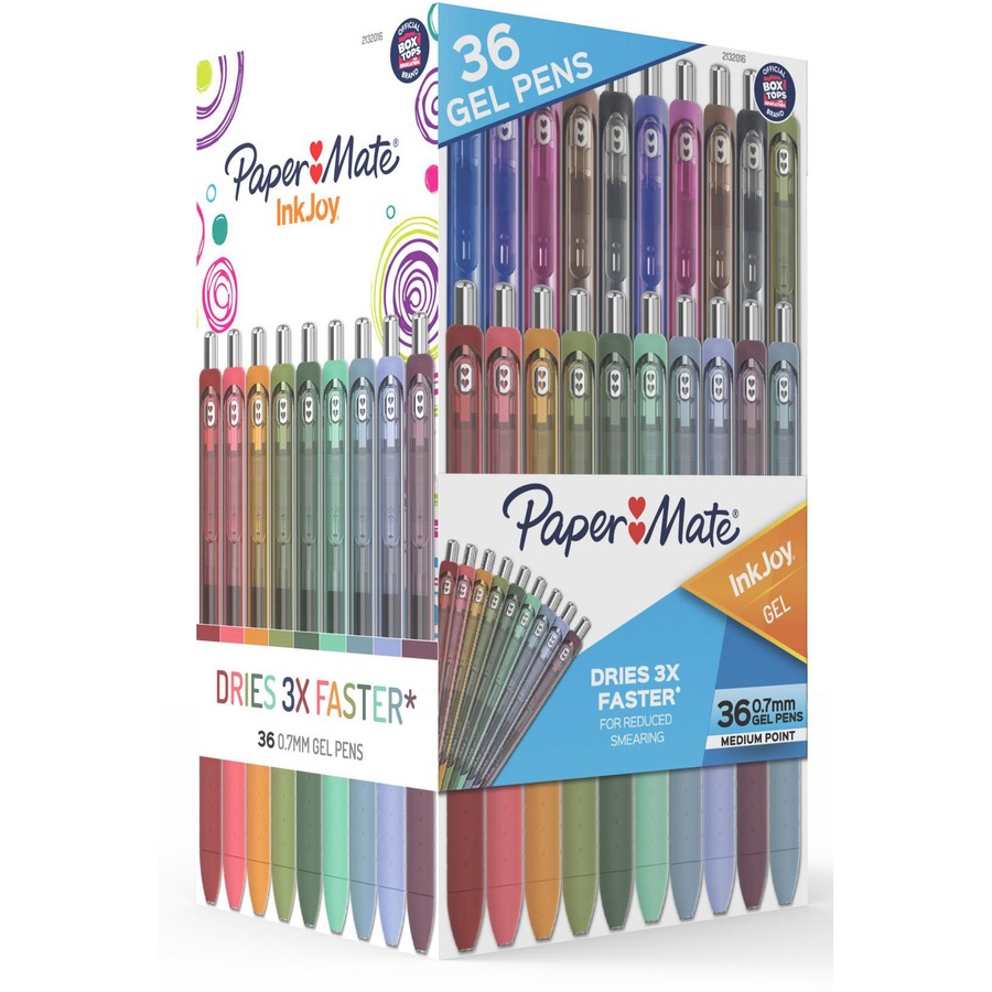 Paper Mate InkJoy Gel Pens - Medium Pen Point - Black Gel-based Ink - 144 /  Carton - Filo CleanTech