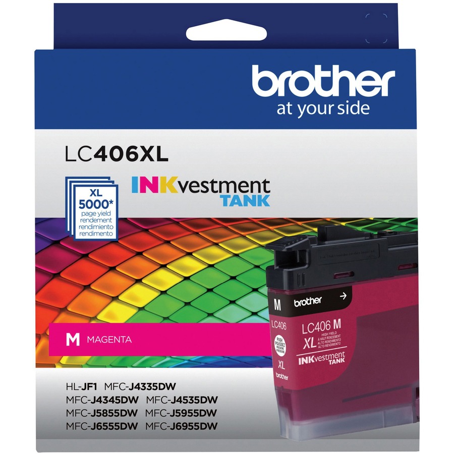 Brother INKvestment LC406XLM Original High Yield Inkjet Ink - Single Pack - Magenta 1 - 5000 Pages - Office Supply Hut