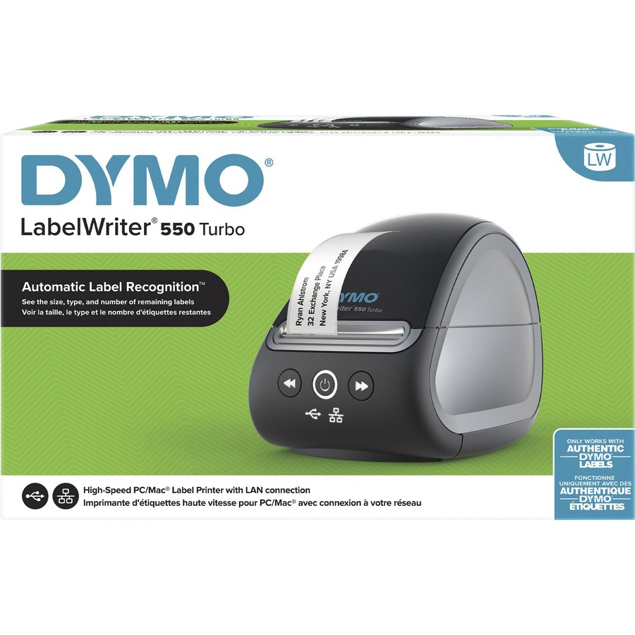 Dymo LabelWriter 550 Direct Thermal Printer Monochrome Label Print  Ethernet USB USB Host Black CareTek Information Technology Solutions