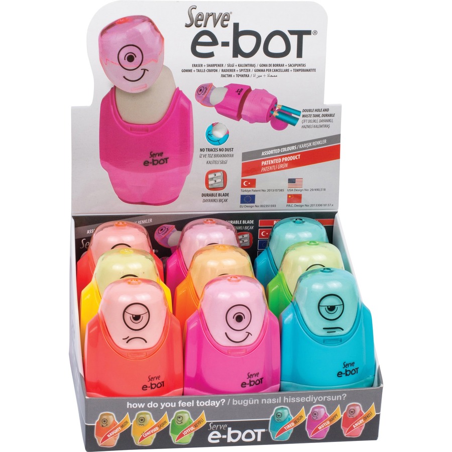 Picture of Serve E-Bot Eraser & Sharpener