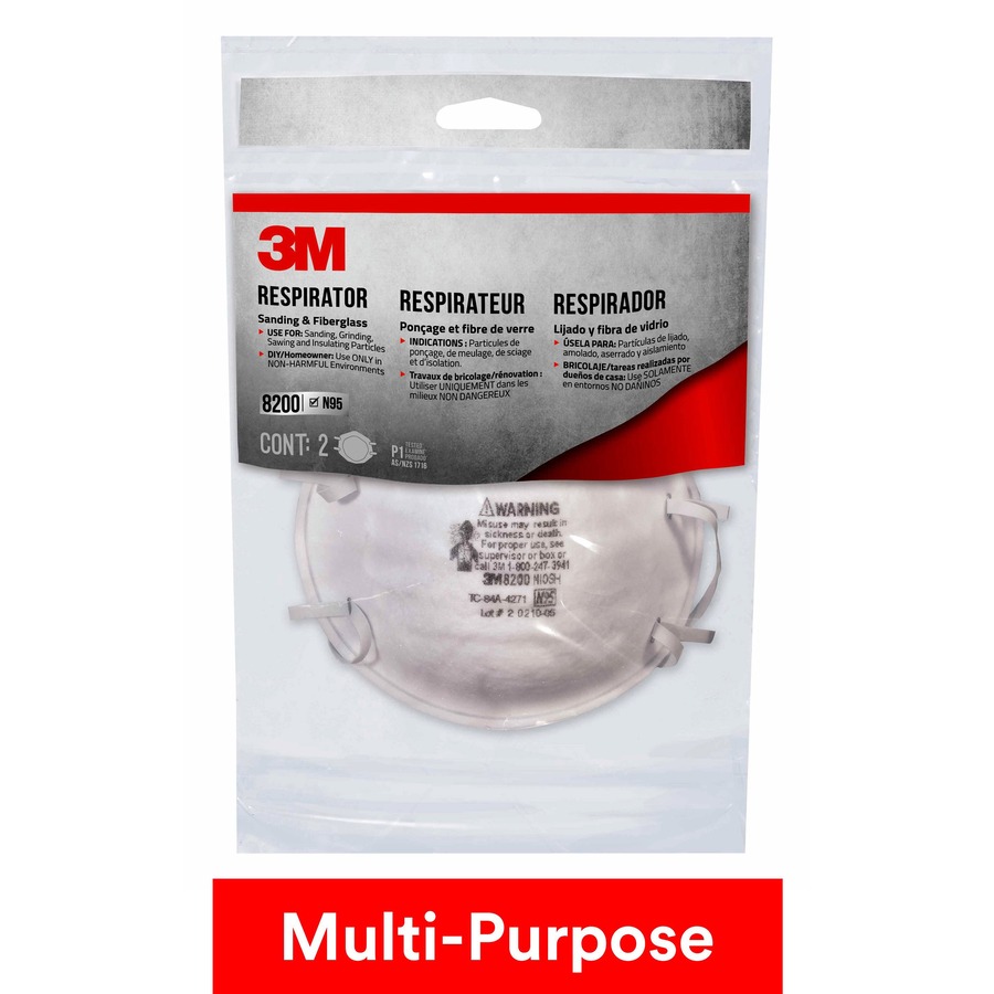 Picture of 3M N95 Particle Respirator 8200 Masks - 2-Packs