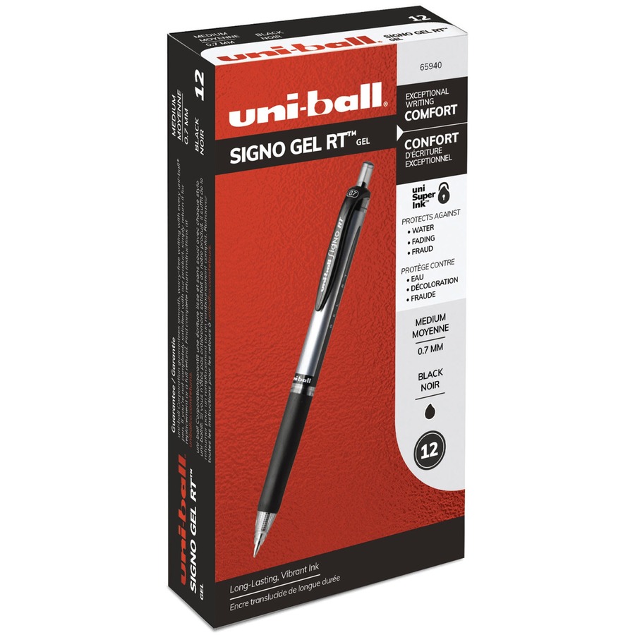 Stylo à bille roulante r&eacute;tractable Gel RT - uniball&trade;