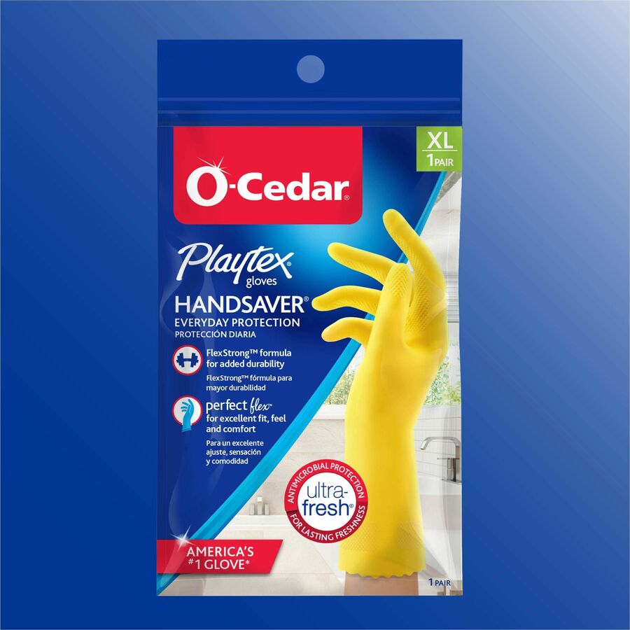O-Cedar Playtex Handsaver Large Yellow Latex/Neoprene/Nitrile