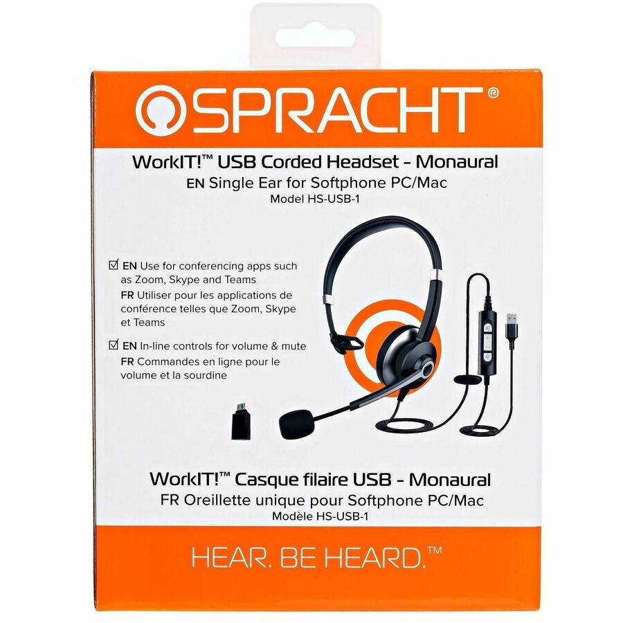 Spracht - Casque monaural SPT-HSUSB1