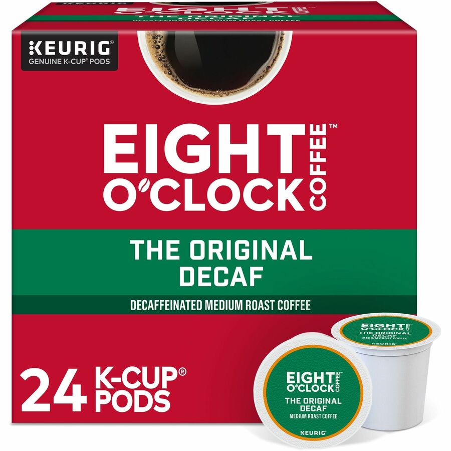 Picture of Decaf medium roast K-Cup pods, 100% Arabica, 24/Box, Kosher, recyclable, 4/CT