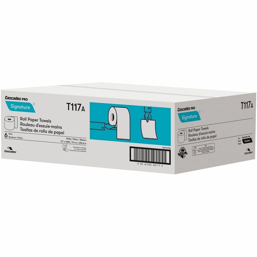 Picture of Signature Roll Paper Towels for Tandem, 1 Ply, 1000 ft, 6 RL/CT
