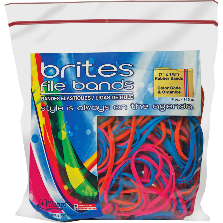 Red Reusable Elastic Bands Office School Supply Rubber Band 12 Pack 7 X 1/8 in 