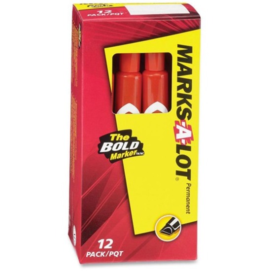 Avery® Marks-A-Lot® Ultra Fine Permanent Markers, 12 Red Markers