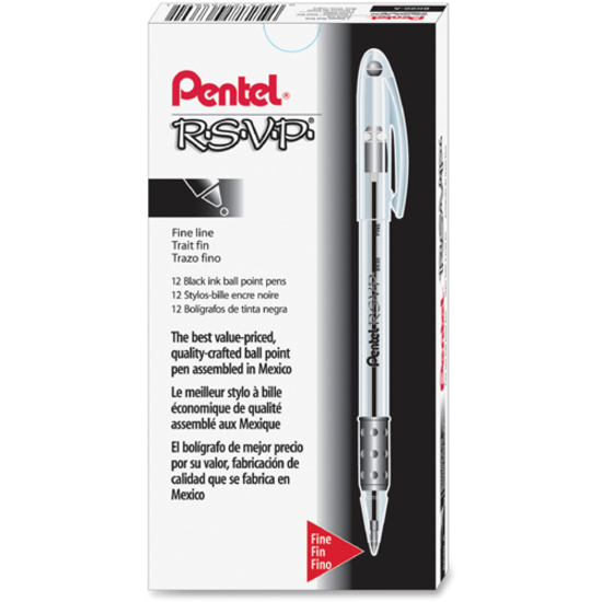 Fine Line Choose Color BK90 Pentel RSVP Ballpoint Stick Pen