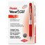 Pentel® WOW! Retractable Gel Pen, .7mm, Translucent Barrel, Red Ink, Dozen Thumbnail 3