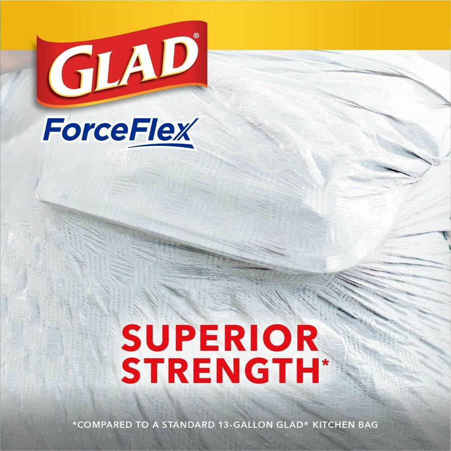 Glad ForceFlexPlus X-Large Kitchen Drawstring Bags - Fresh Clean with  Febreze Freshness - Large Size - 20 gal Capacity - 24.02 Width x 32.01  Length