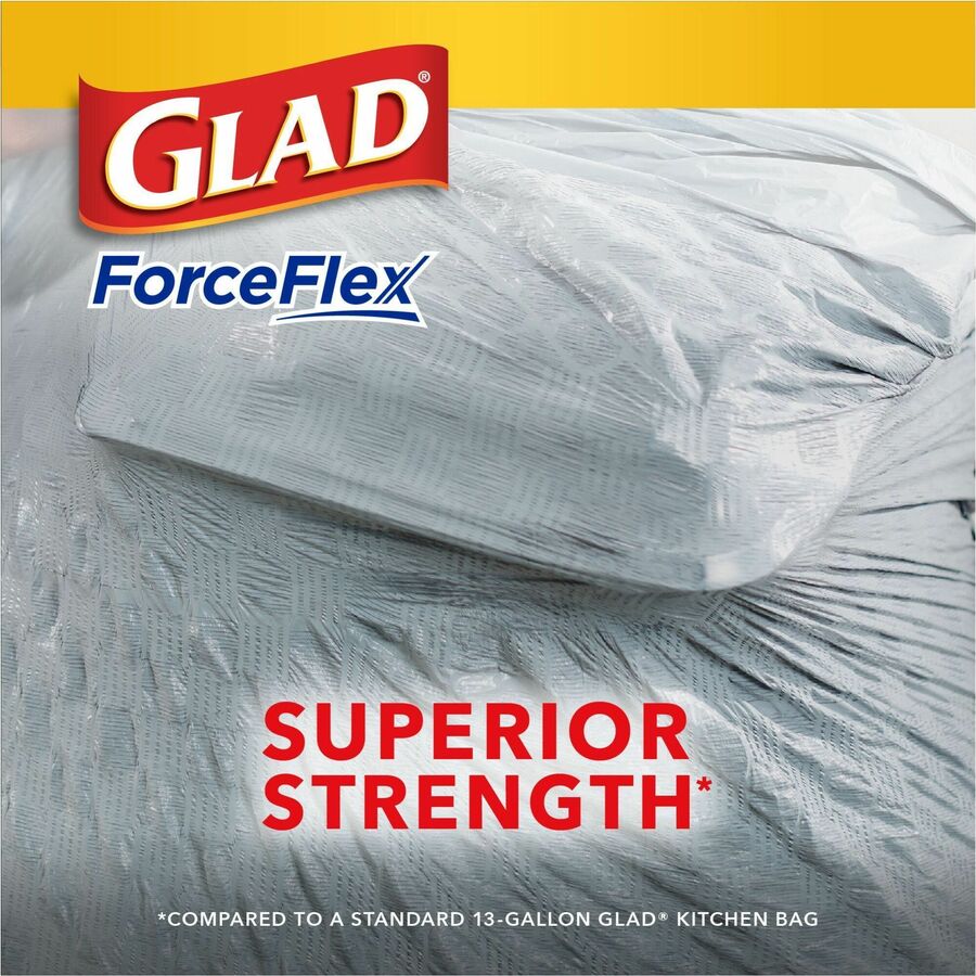 CLO 79008 Clorox ForceFlexPlus 13-gallon Drawstring Bags CLO79008