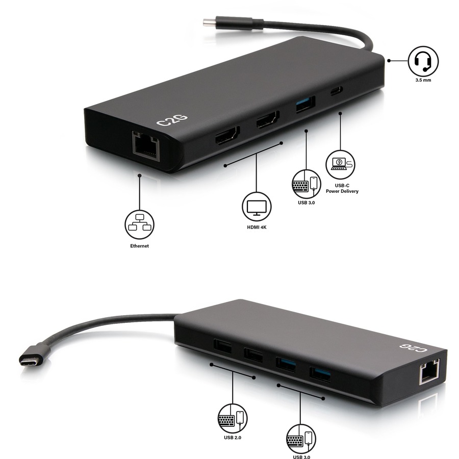 C2G 4K USB MON DOCK PWR HDMI 3.5MM & 60W